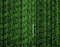 Vector Background: Matrix Data, Binary Code Stream, Darknet Concept. Royalty Free Stock Photo