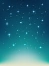 Vector background with night, stars in the sky, shining light