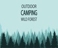 VECTOR background: outdoor camping wild forest