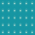 Vector background pattern with beverage or drink cup with straw