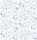 Vector background. Pattern of various icons Royalty Free Stock Photo