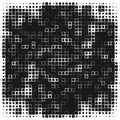 Vector background with random black squares. Abstract ornament. Modern abstract pattern