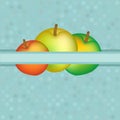 Vector background with red and yellow apples Royalty Free Stock Photo