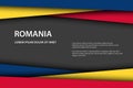 Vector background with Romanian colors and free grey space for your text, Romanian flag, Made in Romania Royalty Free Stock Photo