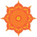 Vector background round Yoga mandala.