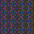 Vector background seamless pattern. Blue, navy, purple and olive green colors. Royalty Free Stock Photo