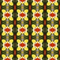Vector background seamless pattern. Green, yellow and red colors. Royalty Free Stock Photo