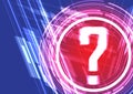 Vector background shining symbol question mark Royalty Free Stock Photo