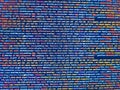 Vector background. Software development monitor screen background. Code text written and created entirely by myself. Search engine