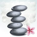 Vector background spa stones Royalty Free Stock Photo