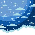 Vector background. Starry night sky. Stars, sky, night. Royalty Free Stock Photo