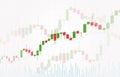 Vector background with stock market candlesticks chart. Forex trading creative design. Royalty Free Stock Photo