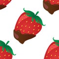 Vector Background with Strawberry in Chocolate Royalty Free Stock Photo