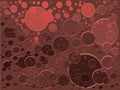 Background of stylized bubbles of sparkling red wine