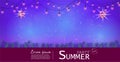 Vector Background and Summer Nights Party Flyer Design