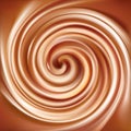 Vector background of swirling caramel texture Royalty Free Stock Photo