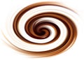 Vector background of swirling creamy chocolate texture