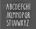 Vector background vector alphabet. letters written by hand on a gray background