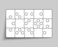 Vector background white piece puzzle frame jigsaw Royalty Free Stock Photo