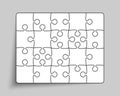 Vector background white piece puzzle frame jigsaw Royalty Free Stock Photo