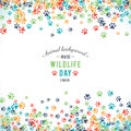 Vector background of world wildlife day