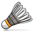 Vector badminton shuttlecock cartoon illustration