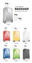 7 vector baggage design with various color