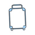Vector baggage icon. luggage illustration cartoon style on white isolated background