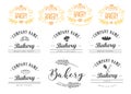 Vector bakery logotype in retro, vintage style