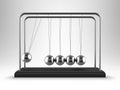 Newton`s cradle, balancing balls. Royalty Free Stock Photo