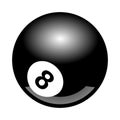 Vector 8 ball illustration isolated on white background. Royalty Free Stock Photo