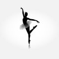 Vector of the ballet dancer. Royalty Free Stock Photo