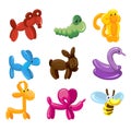 Vector balloon animals toys decoration for kids party