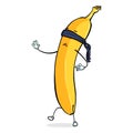 Vector Banana Character with Blinding Bandage