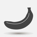 Vector banana icon. Layers grouped for easy editing illustration Royalty Free Stock Photo