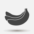 Vector banana icon. Layers grouped for easy editing illustration Royalty Free Stock Photo
