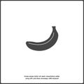 Vector banana icon on white isolated Royalty Free Stock Photo