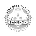 Vector Bangkok City Badge, Linear Style Royalty Free Stock Photo