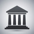 Vector bank building icon Royalty Free Stock Photo