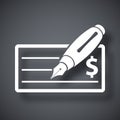 Vector bank check icon