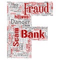 Vector bank fraud payment scam danger letter font F