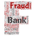 Vector bank fraud payment scam danger letter font F
