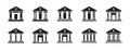 Vector Bank Icon Set. Bank Icon Collection Royalty Free Stock Photo