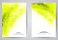 Vector Banner Abstract geometric background. Template brochure design. Green triangle shape Royalty Free Stock Photo
