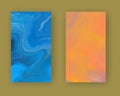 Vector banner abstract paints shapes collection isolated on color background.