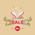 Advertising of spring Easter sales and discounts