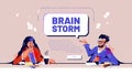 Vector banner of brainstorm, team meeting Royalty Free Stock Photo