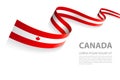 Vector Banner with Canada Flag colors Royalty Free Stock Photo