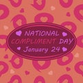 Vector banner design celebrating National complement day every january 24 with colorful and abstract background. National