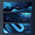 Vector banner design circuit board. Illustration Abstract modern futuristic, engineering, technology background. Futuristic Royalty Free Stock Photo